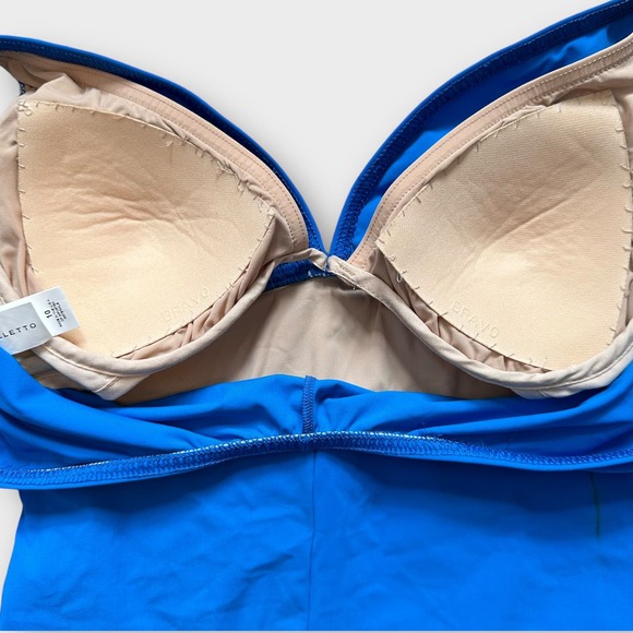 Elegant Blue Women's One Piece Swimsuit - Picture 7 of 10